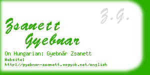 zsanett gyebnar business card